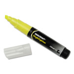 AbilityOne 7520009044476 SKILCRAFT Large Fluorescent Highlighter, Fluorescent Yellow Ink, Chisel Tip, Black/Yellow Barrel, Dozen (NSN9044476) View Product Image