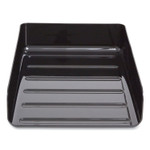 TRU RED Front-Load Stackable Plastic Document Tray, 1 Section, Letter-Size, 9.81 x 12.56 x 3.01, Black, 2/Pack