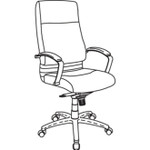 Lorell Modern Executive High-back Leather Chair (LLR66922) Product Image 