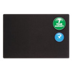Quartet Oval Office Fabric Board, 36" x 24", Black Surface