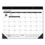 AT-A-GLANCE Monthly Refillable Desk Pad, 22 x 17, White Sheets, Black Binding, Black Corners, 12-Month (Jan to Dec): 2024 Product Image 
