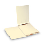 Smead Stackable Folder Dividers with Fasteners, 1/5-Cut Bottom Tab, 1 Fastener, Letter Size, Manila, 4 Dividers/Set, 50 Sets