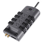 Belkin Pivot Plug Surge Protector, 12 AC Outlets, 8 ft Cord, 4,320 J, Gray View Product Image