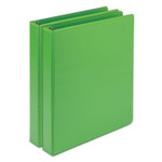 Samsill Earth's Choice Plant-Based Durable Fashion View Binder, 3 Rings, 1" Capacity, 11 x 8.5, Lime, 2/Pack