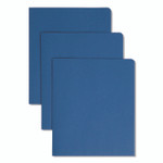 Smead Two-Pocket Folder, Textured Paper, 100-Sheet Capacity, 11 x 8.5, Dark Blue, 25/Box