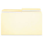 Universal Double-Ply Top Tab Manila File Folders, 1/2-Cut Tabs: Assorted, Legal Size, 0.75" Expansion, Manila, 100/Box (UNV16122) View Product Image