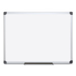 MasterVision Value Lacquered Steel Magnetic Dry Erase Board, 18 x 24, White Surface, Silver Aluminum Frame (BVCMA0207170) View Product Image