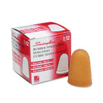 Swingline Rubber Finger Tips, 14 (X-Large), Amber, Dozen