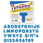 TREND Ready Letters Sparkles Letter Set, Blue Sparkle, 4"h, 71/Set