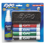 EXPO Low-Odor Dry Erase Marker Starter Set, Broad Chisel Tip, Assorted Colors, 4/Set (SAN80653) View Product Image