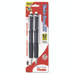 Pentel Twist-Erase III Mechanical Pencil, 0.9 mm, HB (#2), Black Lead, Assorted Barrel Colors, 2/Pack
