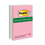 Post-it Greener Notes Original Recycled Note Pads, Note Ruled, 4" x 6", Sweet Sprinkles Collection Colors, 100 Sheets/Pad, 5 Pads/Pack (MMM660RPA) View Product Image