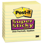Post-it Notes Super Sticky Pads in Canary Yellow, Note Ruled, 4" x 4", 90 Sheets/Pad, 6 Pads/Pack (MMM6756SSCY) View Product Image