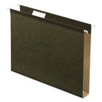 Pendaflex Extra Capacity Reinforced Hanging File Folders with Box Bottom, 1" Capacity, Letter Size, 1/5-Cut Tabs, Green, 25/Box (PFX4152X1) View Product Image