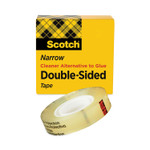 Scotch Double-Sided Tape, 1" Core, 0.5" x 75 ft, Clear (MMM66512900) View Product Image