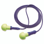 3M E-A-R Push-Ins Reusable Earplugs, Corded, 28 dB NRR, Blue/Yellow, 100 Pairs