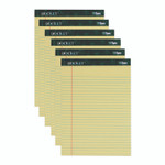 TOPS Docket Ruled Perforated Pads, Wide/Legal Rule, 50 Canary-Yellow 8.5 x 11.75 Sheets, 6/Pack