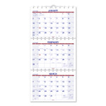 AT-A-GLANCE Move-A-Page Three-Month Wall Calendar, 12 x 27, White/Red/Blue Sheets, 15-Month: Dec 2024 to Feb 2026