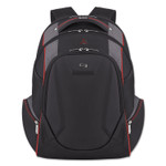 Solo Launch Laptop Backpack, Fits Devices Up to 17.3", Polyester, 12.5 x 8 x 19.5, Black/Gray/Red