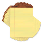 TOPS "The Legal Pad" Ruled Perforated Pads, Wide/Legal Rule, 50 Canary-Yellow 8.5 x 11.75 Sheets, Dozen (TOP7532) View Product Image