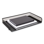 TRU RED Side-Load Stackable Wire Mesh Document Tray, 1 Section, Legal-Size, 17.32 x 9.84 x 2.76, Matte Black