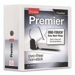 Cardinal Premier Easy Open ClearVue Locking Slant-D Ring Binder, 3 Rings, 5" Capacity, 11 x 8.5, White