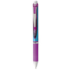 Pentel EnerGel RTX Gel Pen, Retractable, Medium 0.7 mm Needle Tip, Violet Ink, Violet/Gray Barrel (PENBLN77V) View Product Image