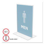 deflecto Classic Image Double-Sided Sign Holder, 5 x 7 Insert, Clear (DEF69101) View Product Image