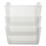 TRU RED Unbreakable Plastic Wall File, 3 Sections, Letter Size, 13" x 3.74" x 15.03", Clear