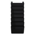 TRU RED Unbreakable Plastic Wall File, 7 Sections, Letter Size, 13" x 3.81" x 30.78", Black