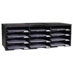 Storex Literature Organizer, 12 Compartments, 10.63 x 13.3 x 31.4, Black (STX61602U01C) View Product Image