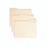 Smead Reinforced Tab Manila File Folders, 1/3-Cut Tabs: Assorted, Letter Size, 0.75" Expansion, 11-pt Manila, 100/Box