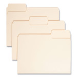 Smead SuperTab Top Tab File Folders, 1/3-Cut Tabs: Assorted, Letter Size, 0.75" Expansion, 14-pt Manila, 50/Box (SMD10401) View Product Image