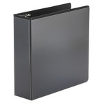 Universal Economy Round Ring View Binder, 3 Rings, 3" Capacity, 11 x 8.5, Black (UNV20991) View Product Image