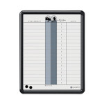 Quartet Employee In/Out Board, 11 x 14, Porcelain White/Gray Surface, Black Plastic Frame (QRT750) View Product Image