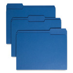 Smead Colored File Folders, 1/3-Cut Tabs: Assorted, Letter Size, 0.75" Expansion, Navy Blue, 100/Box