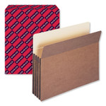 Smead Redrope Drop Front File Pockets, 3.5" Expansion, Letter Size, Redrope, 25/Box Product Image 