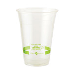 World Centric PLA Clear Cold Cups, 20 oz, Plastic, Clear, 1,000/Carton