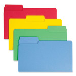 Smead SuperTab Colored File Folders, 1/3-Cut Tabs: Assorted, Legal Size, 0.75" Expansion, 14-pt Stock, Assorted Colors, 50/Box