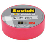 Scotch Expressions Washi Tape, 1.25" Core, 0.59" x 32.75 ft, Neon Pink Product Image 