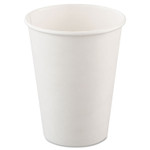 SOLO Single-Sided Poly Paper Hot Cups, 12 oz, White, 50/Bag, 20 Bags/Carton (SCC412WN) View Product Image
