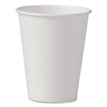 SOLO Uncoated Paper Cups, Hot Drink, 8 oz, White, 1,000/Carton