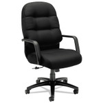 HON Pillow-Soft 2090 Series Executive High-Back Swivel/Tilt Chair, Supports Up to 300 lb, 17" to 21" Seat Height, Black (HON2091CU10T) View Product Image