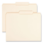 Smead Reinforced Guide Height File Folders, 2/5-Cut Tabs: Right of Center Position, Letter Size, 0.75" Expansion, Manila, 100/Box