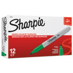 Sharpie Fine Bullet Tip Permanent Marker, Green, Dozen (SAN30004) View Product Image