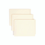 Smead End Tab Fastener Folders with Reinforced Straight Tabs, 11-pt Manila, 2 Fasteners, Letter Size, Manila Exterior, 50/Box