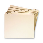 Smead Alphabetic Top Tab Indexed File Guide Set, 1/5-Cut Top Tab, A to Z, 8.5 x 11, Manila, 25/Set SMD50176