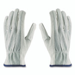 PIP Top-Grain Leather Drivers Gloves with Shoulder-Split Cowhide Leather Back, Small, Gray