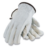 PIP Top-Grain Leather Drivers Gloves with Shoulder-Split Cowhide Leather Back, Small, Gray (PID68161SBS) View Product Image