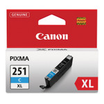 Canon 6449B001 (CLI-251XL) ChromaLife100+ High-Yield Ink, 695 Page-Yield, Cyan View Product Image